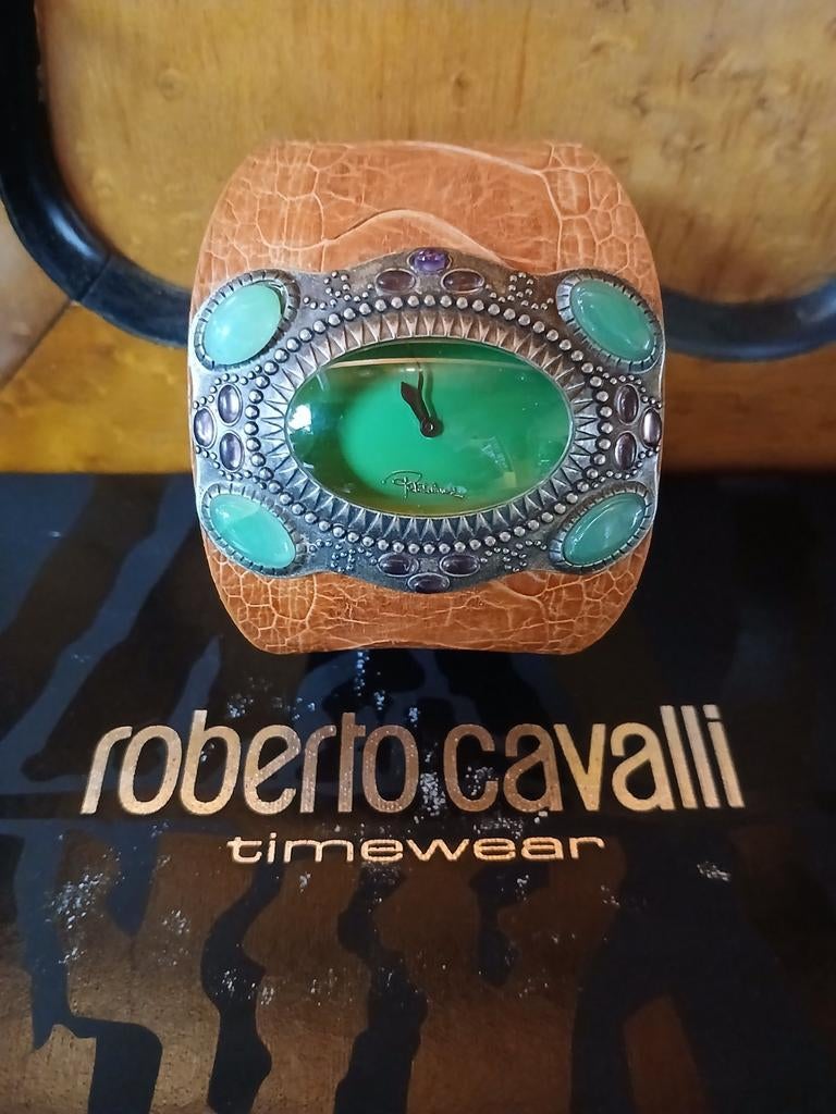 Dameshorloge. Roberto cavalli., Ophalen of Verzenden, Zo goed als nieuw, Overige materialen