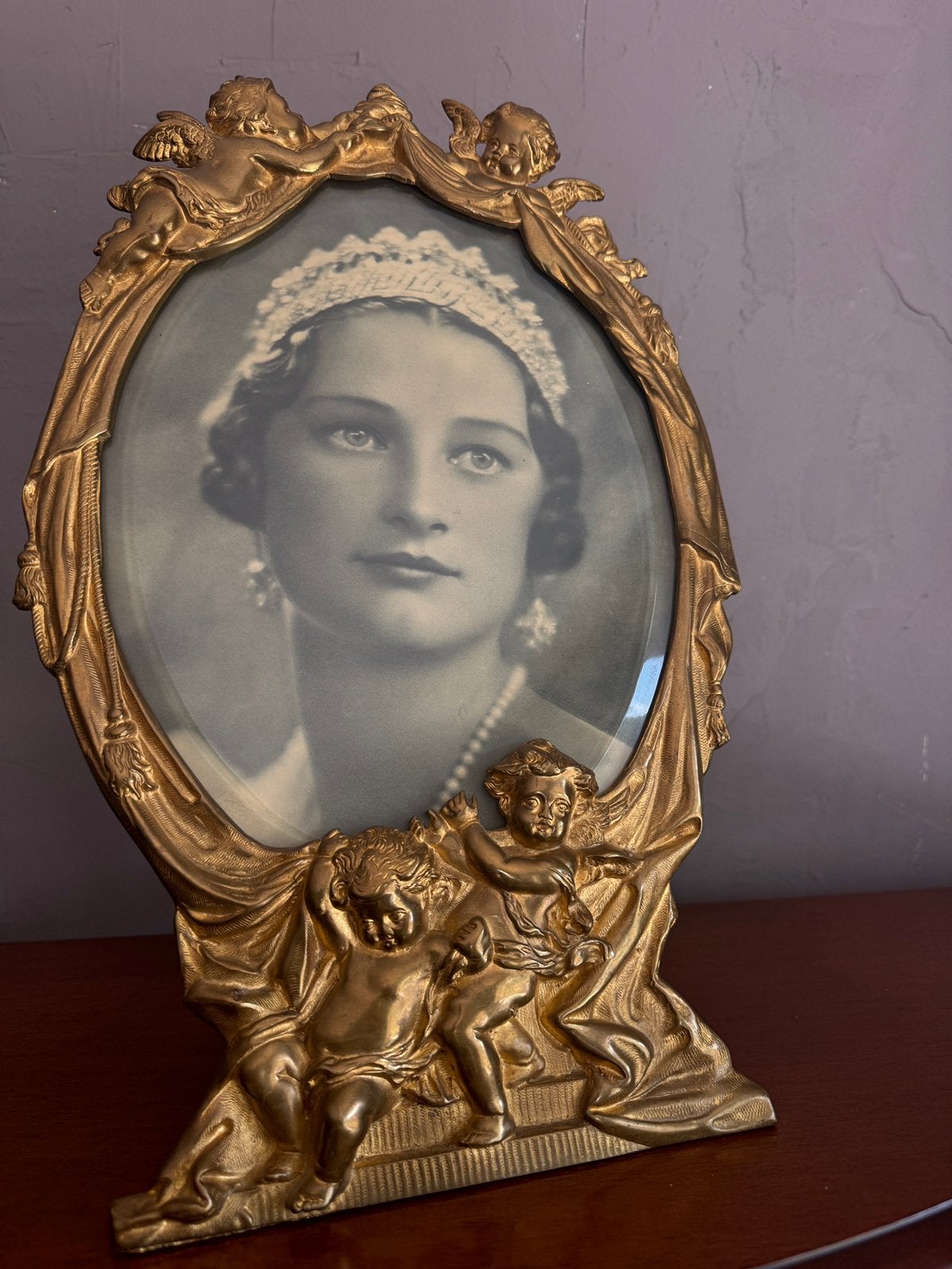 Grote ormulu fotolijst in Rococo stijl m facet gesl. glas, Ophalen of Verzenden