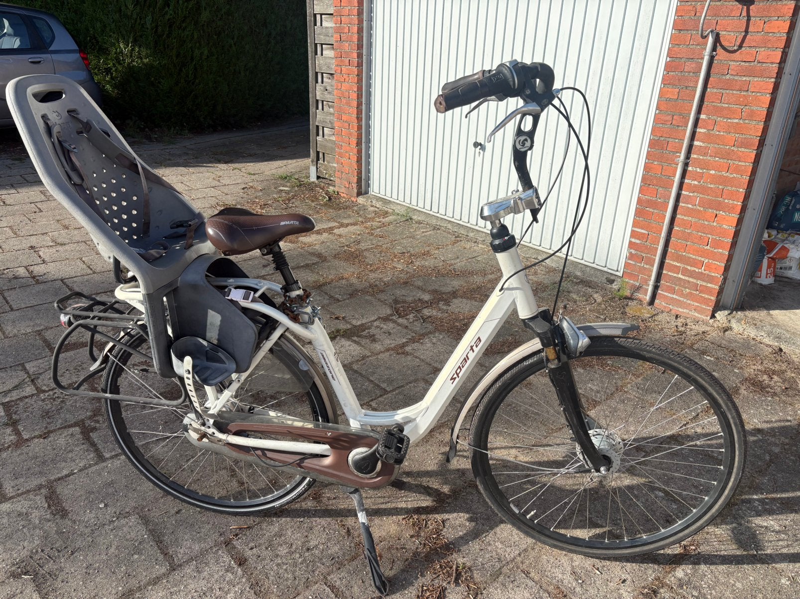 Sparta 4 Life Amazone Moederfiets met Achterzitje, Fietsen en Brommers, Fietsen | Dames | Moederfietsen, Ophalen, Sparta, Gebruikt
