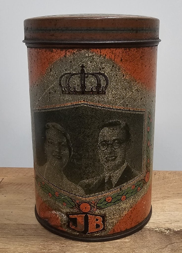 OUDE BROCANTE BESCHUITBUS - VERLOVING JULIANA en BERNHARD, Ophalen of Verzenden, Gebruikt, Nederland, Overige typen