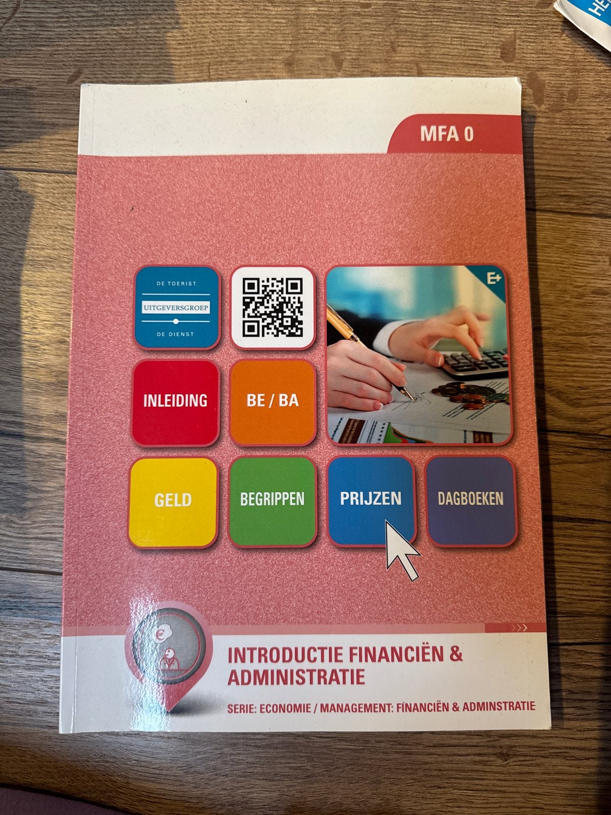 Introductie Financiën & Administratie MFA 0, Ophalen of Verzenden, Zo goed als nieuw, Accountancy en Administratie