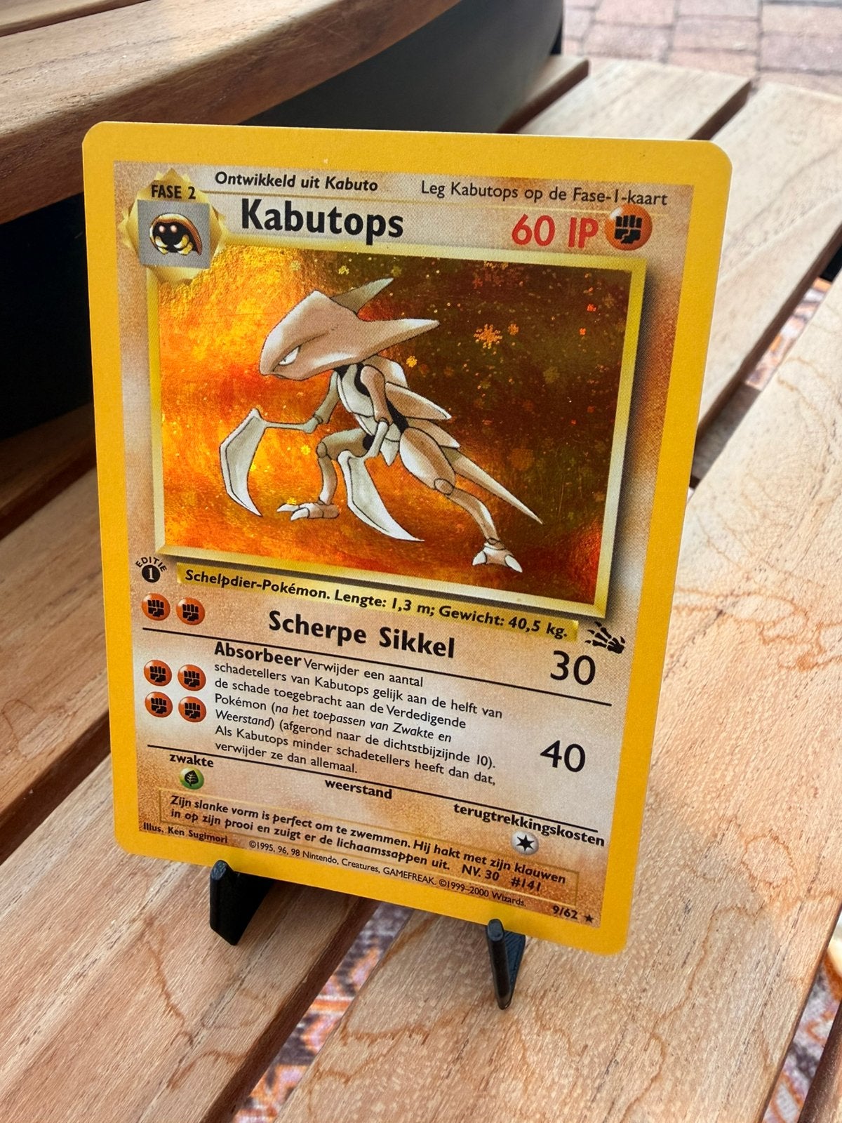 Pokemon Kabutops - Fossil 1st Edition NL - Excellent cond., Hobby en Vrije tijd, Verzamelkaartspellen | Pokémon, Ophalen of Verzenden