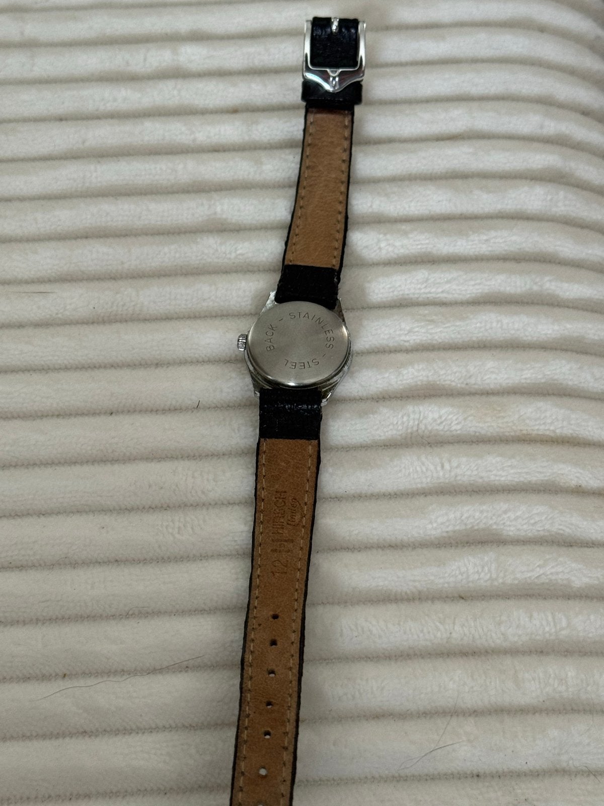 DULON Quartz Polshorloge met Zwart Leren Bandje, Sieraden, Tassen en Uiterlijk, Horloges | Dames, Overige merken, Staal, Polshorloge