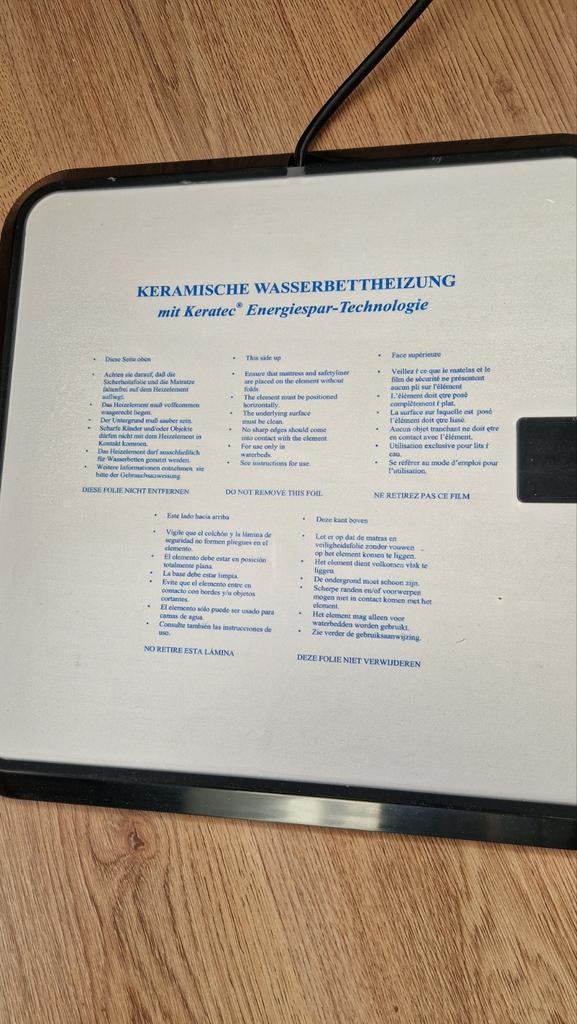 Waterbed verwarmingselement- prima conditie, Ophalen, Gebruikt, Eenpersoons, Solo-systeem
