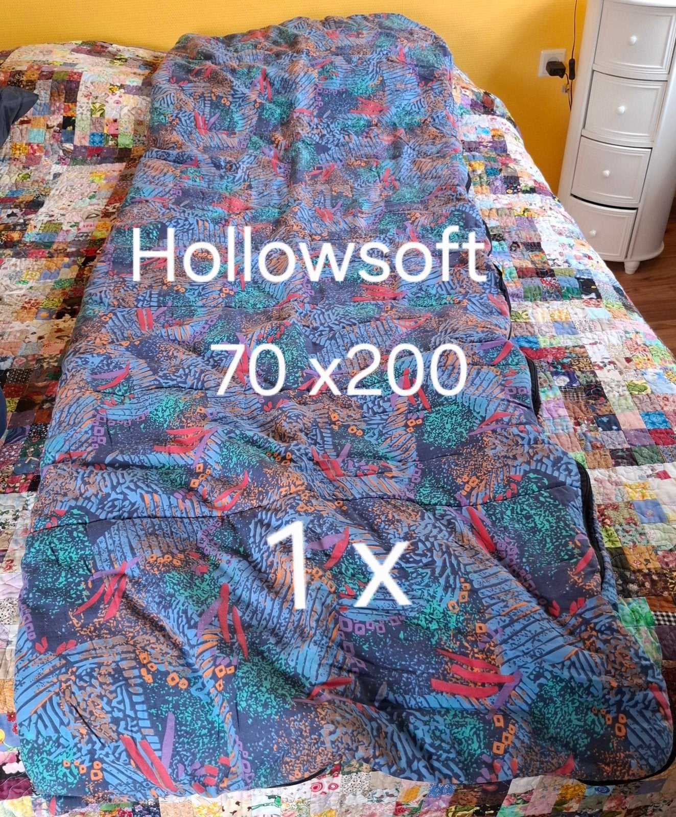 Hollowsoft Slaapzak 70x200 Anti-Allergisch, Caravans en Kamperen, Slaapzakken, Ophalen, Gebruikt