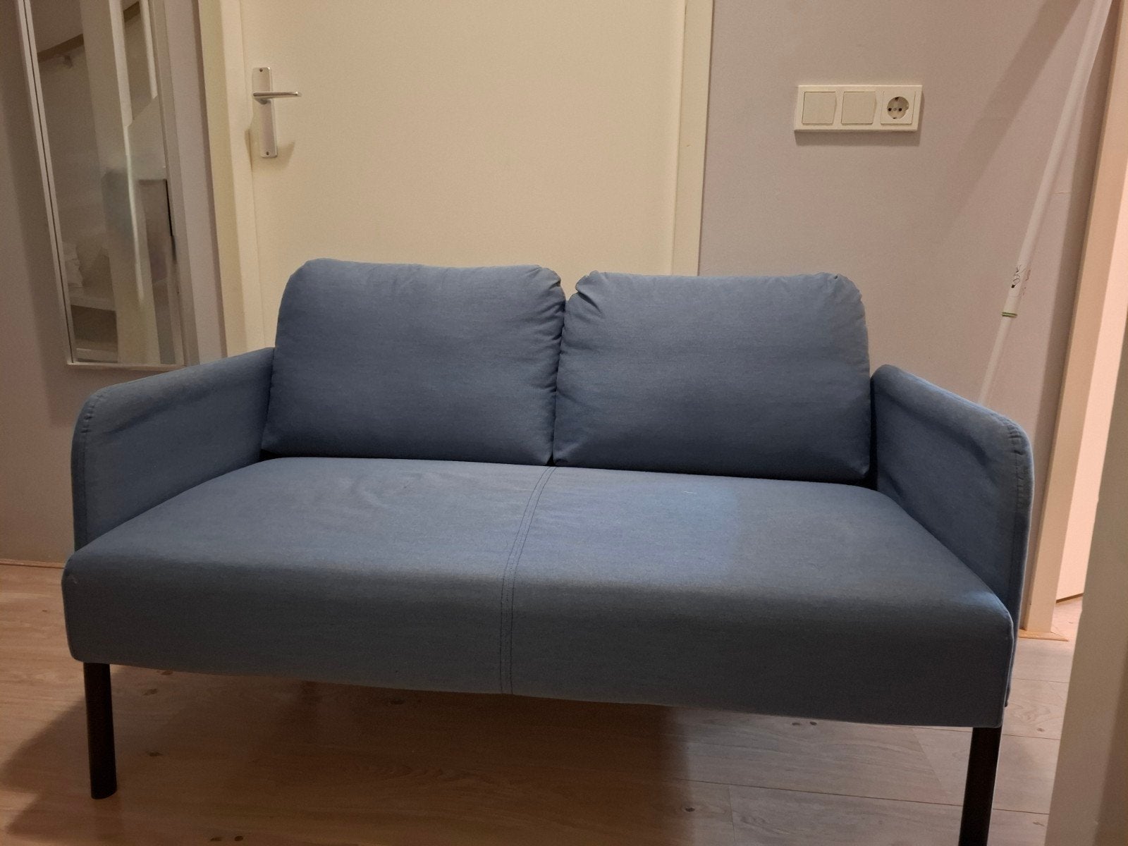 Ikea Glostad 2-zits bank blauw, Ophalen, 75 tot 100 cm, Tweepersoons