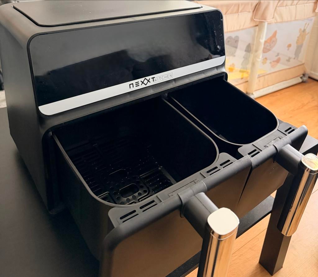 Nexxt Kitchen Airfryer XXL - Dubbele manden, Ophalen, Zo goed als nieuw, Airfryer XXL, 1500 gram of meer