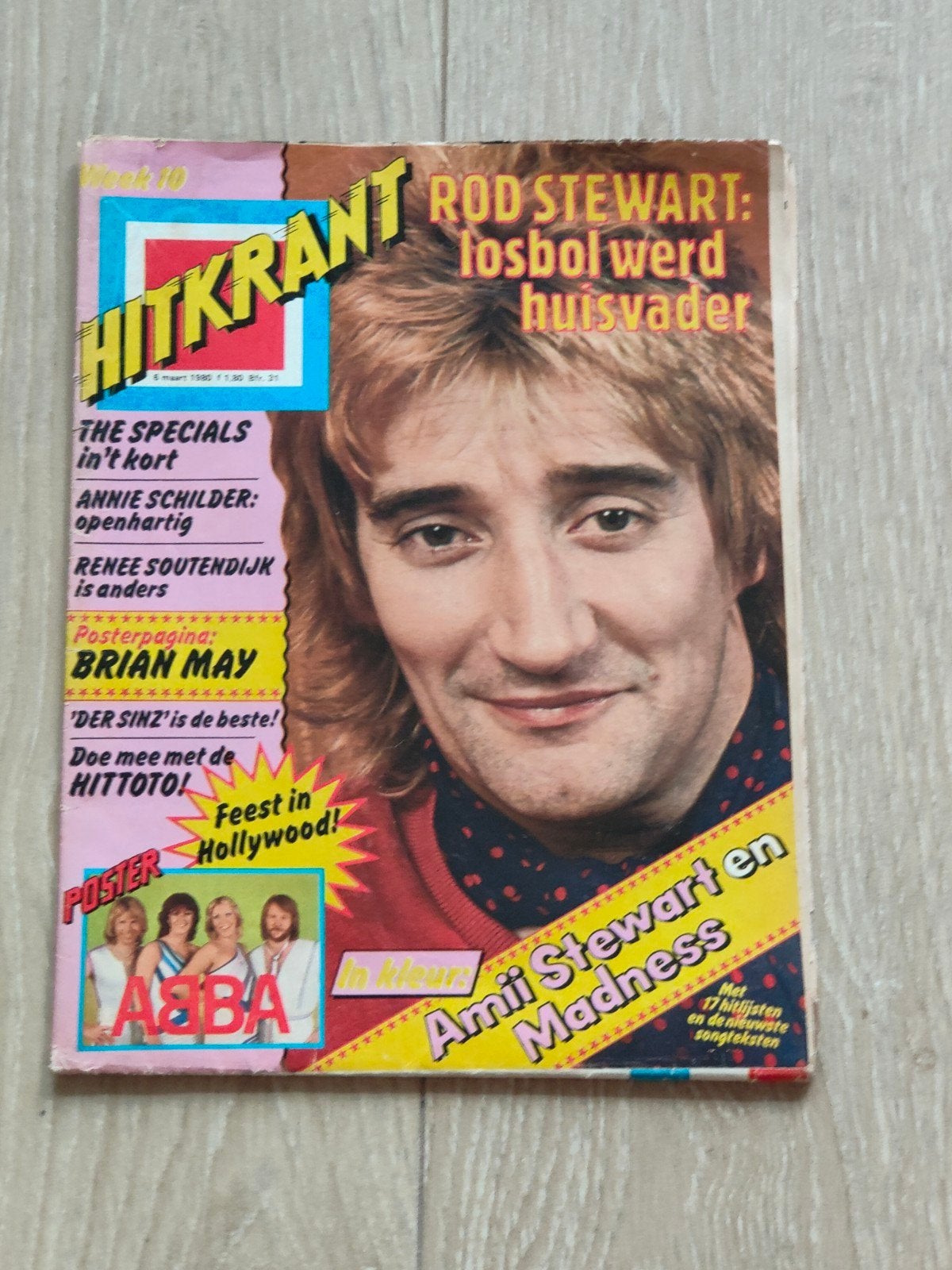 Hitkrant week 10 1980. Grote ABBA poster., Ophalen of Verzenden, 1960 tot 1980, Nederland, Tijdschrift
