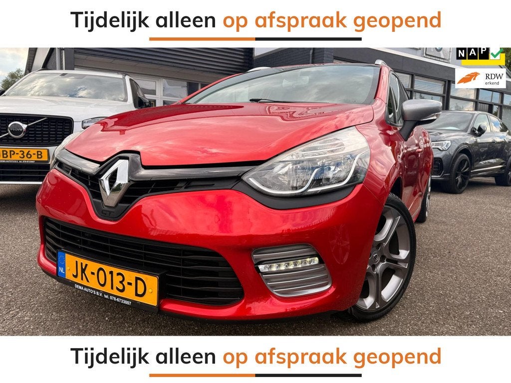 Renault Clio Estate 1.2 GT NAVI/ECC/PDC/CRUISE//, Auto's, Stof, 4 cilinders, 49 €/maand, Rood
