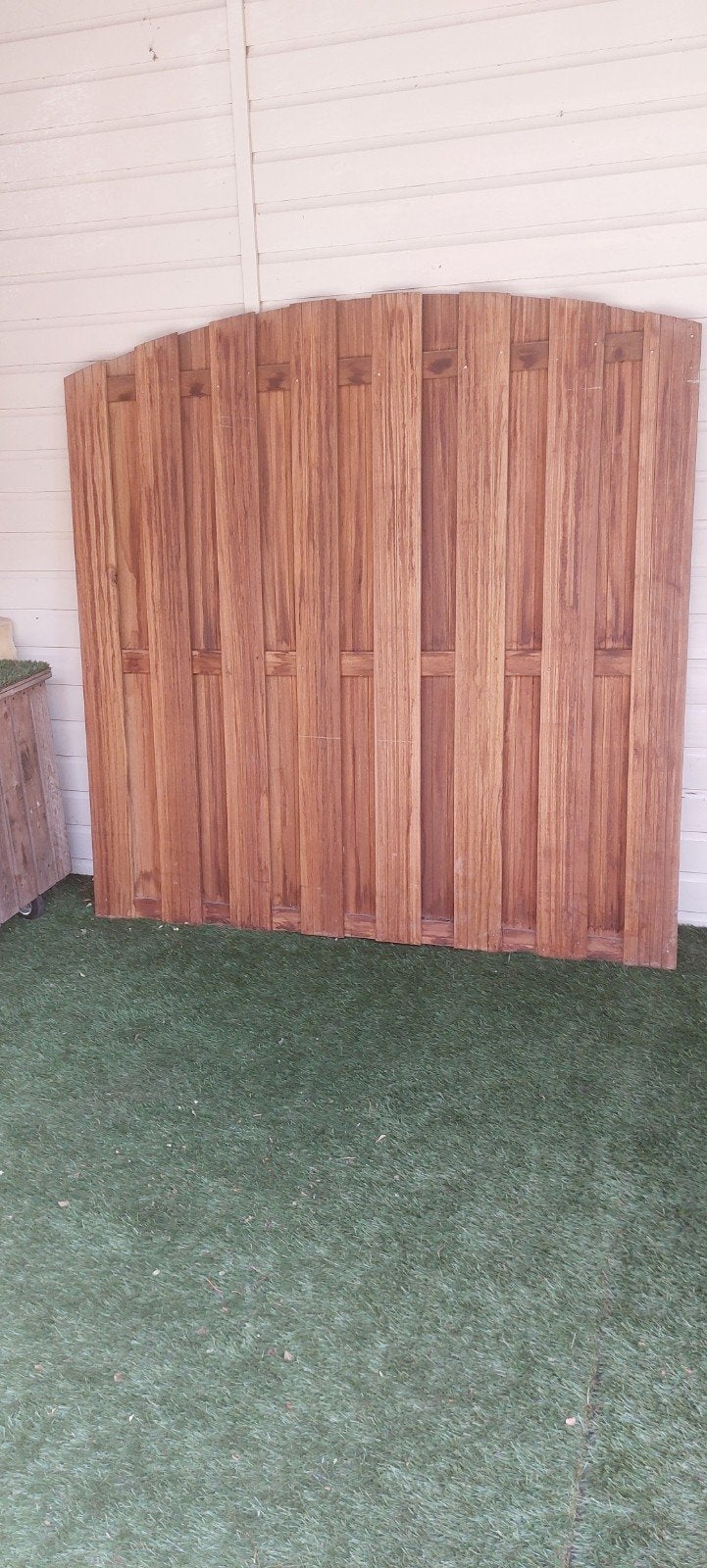 Hardhouten schutting scherm met toog,, Ophalen, Minder dan 3 meter, Hout, 1 tot 2 meter