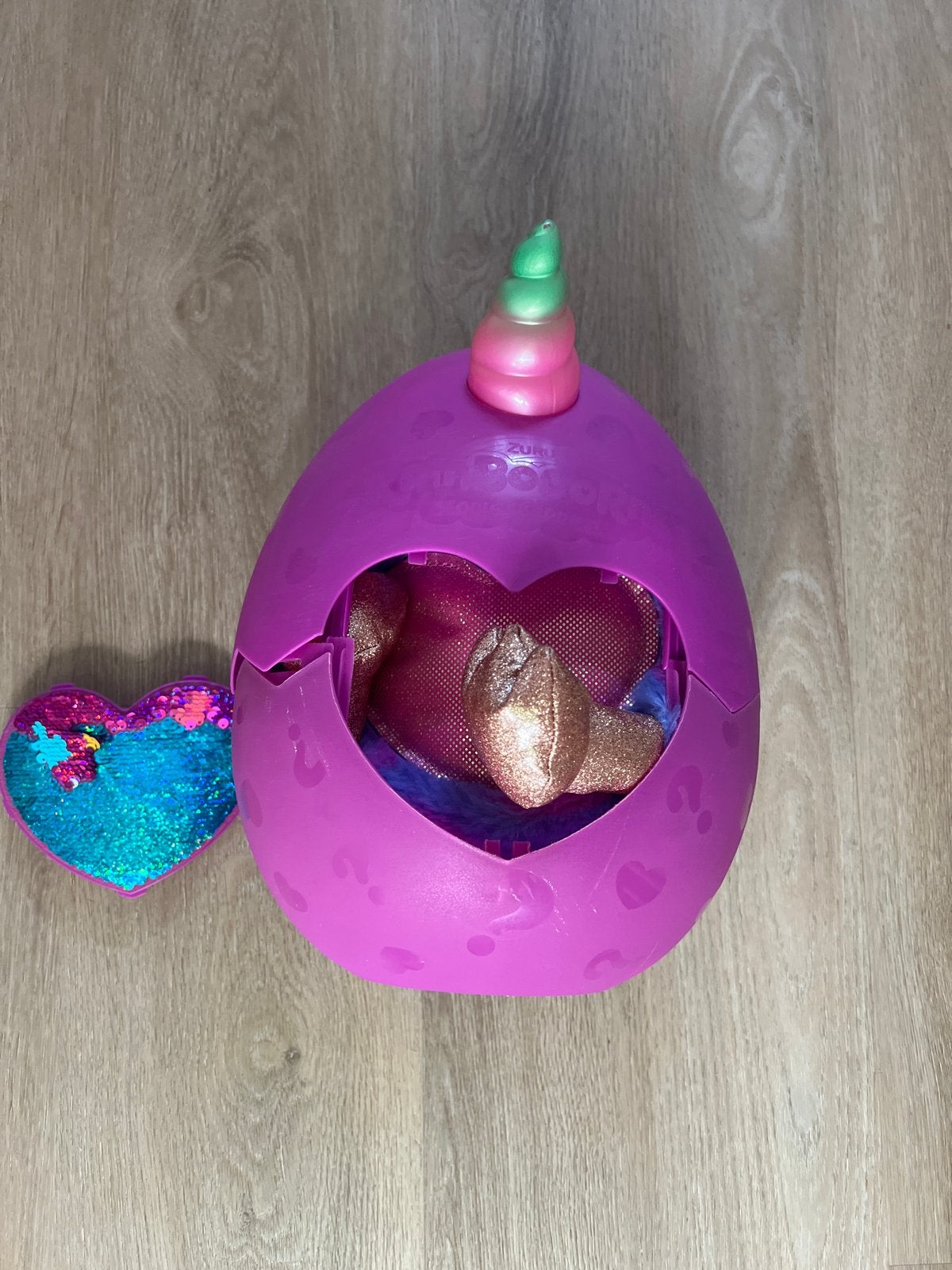 Rainbocorns Sequin Surprise Eenhoorn Knuffel in Ei, Overige karakters, Ophalen of Verzenden, Middelgroot (20 tot 80 cm), Meerkleurig