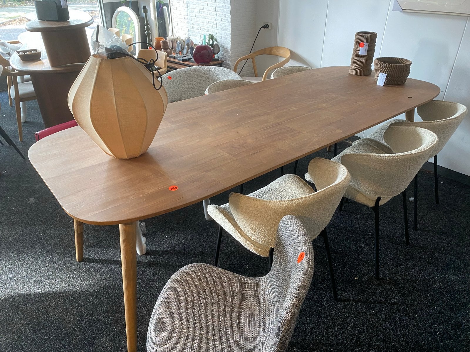 Deense ovale eettafel - 260x100 cm