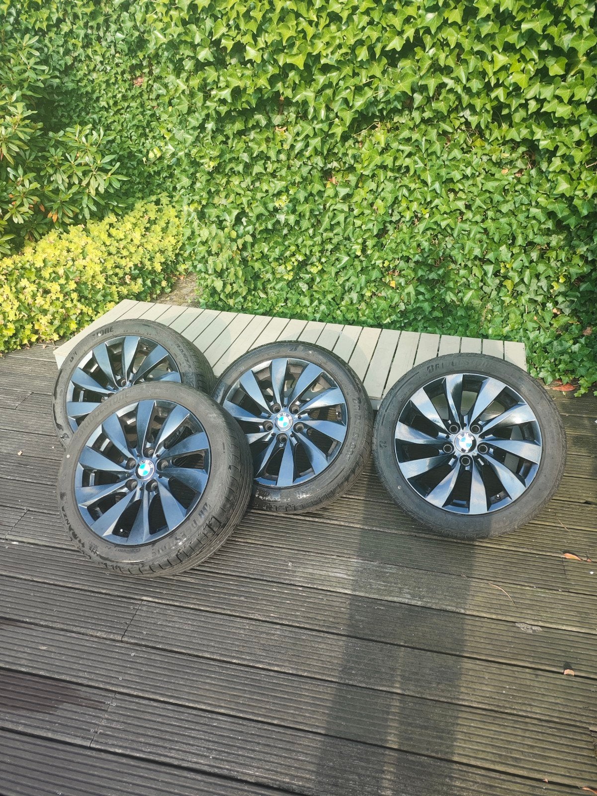 BMW F20 Velgen met Bridgestone Zomerbanden, Auto-onderdelen, Banden en Velgen, Ophalen, Gebruikt, Banden en Velgen, 17 inch