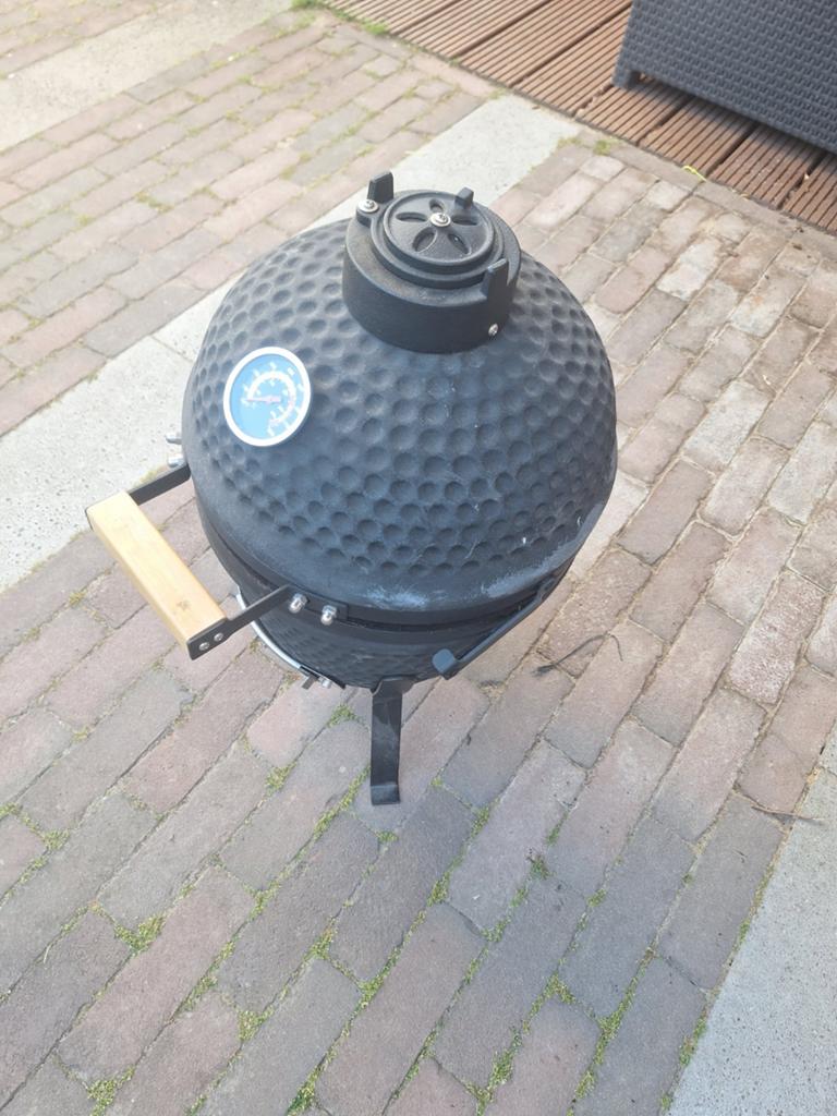 Mini kamado, Tuin en Terras, Houtskoolbarbecues, Ophalen, Gebruikt, Onbekend, Met accessoires