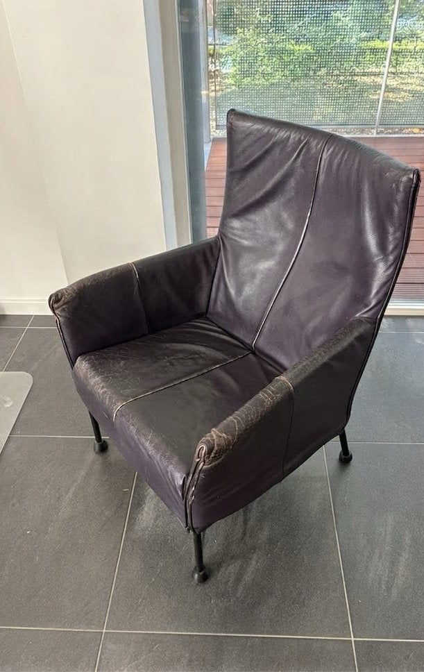Charly fauteuil van Montis, Ophalen, Gebruikt, Leer, 75 tot 100 cm