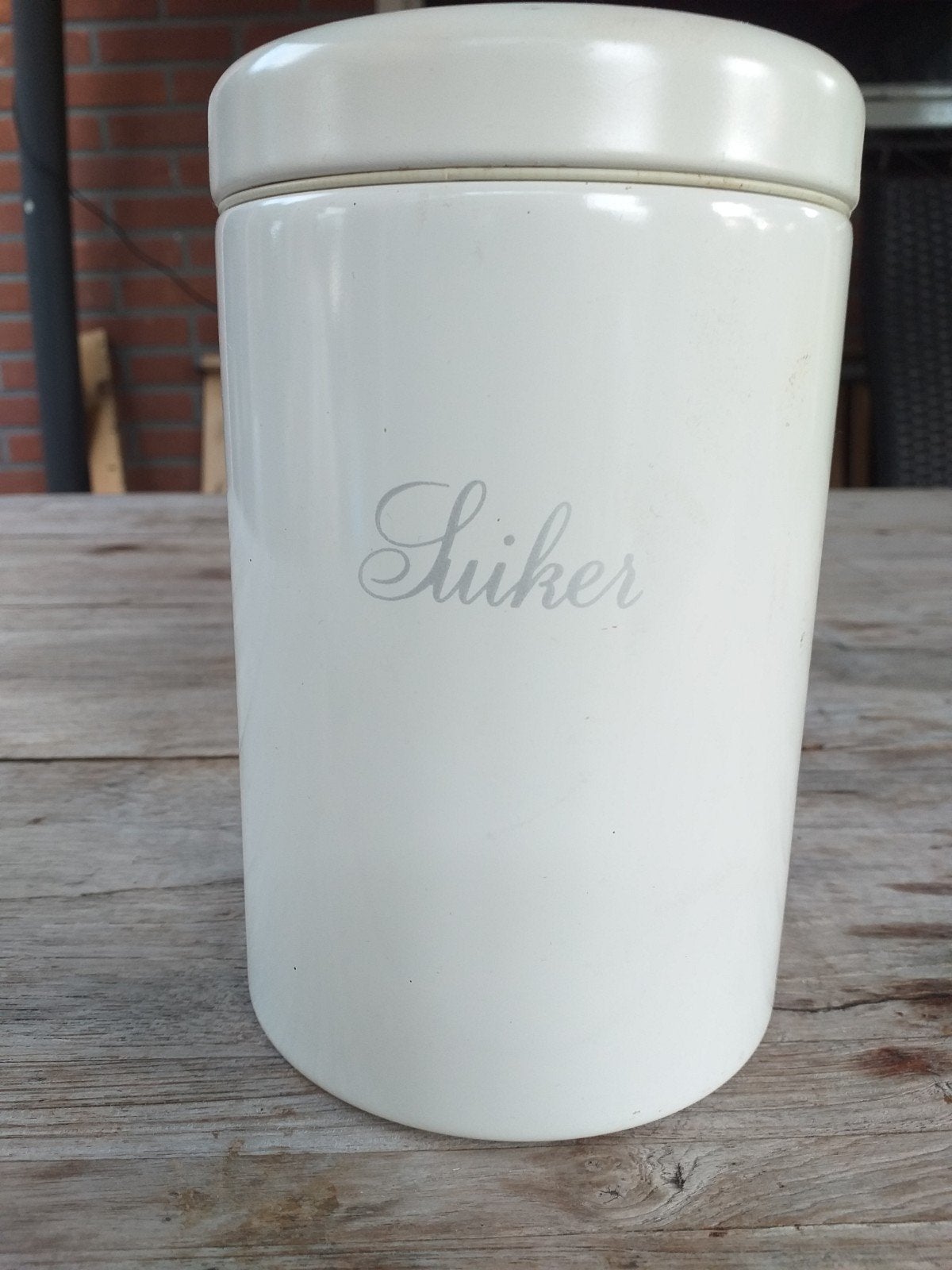 Suikerblik van Brabantia, Ophalen, Gebruikt, Voorraadpot, Metaal