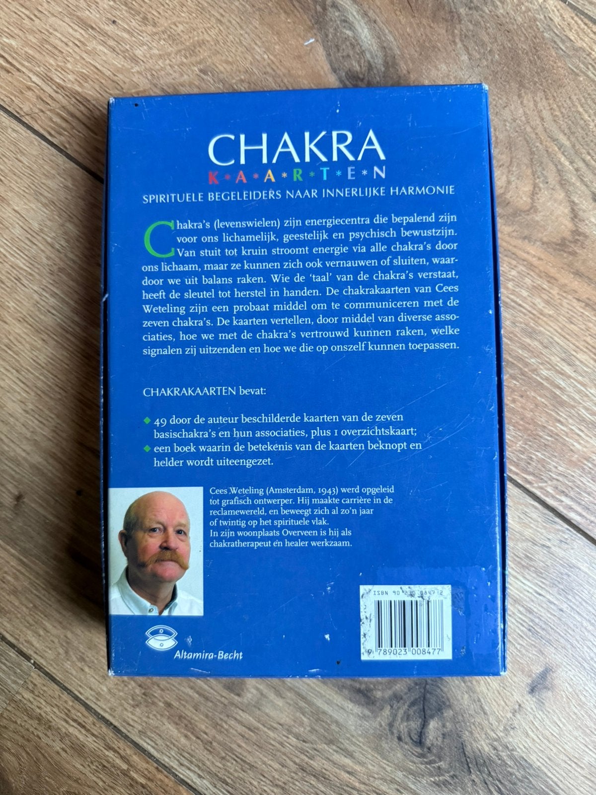 Chakra Kaarten - Cees Weteling doos met boekje en 50 kaarten, Boeken, Ophalen of Verzenden, Zo goed als nieuw, Spiritualiteit algemeen