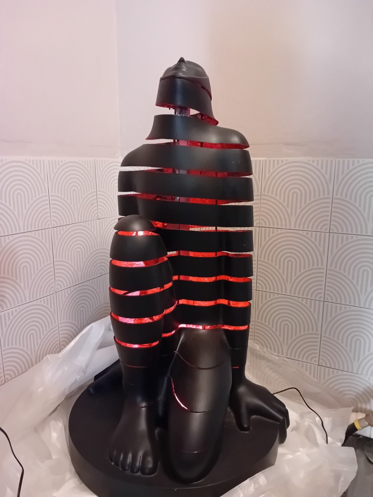 Kinetische Sculpture Atlas Tamara Kvesitadze, 70cm, Ophalen of Verzenden, Zwart, Overige materialen, Beeld