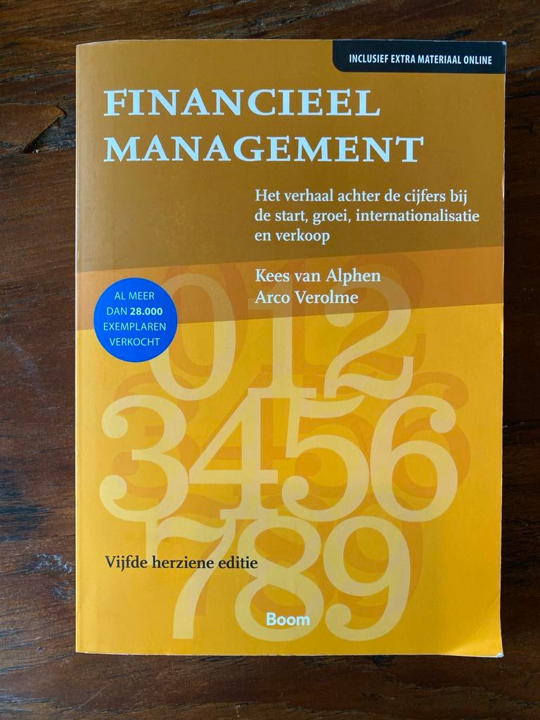 Studieboek Financieel Management - Kees van Alphen, Ophalen of Verzenden, Gamma, Zo goed als nieuw, HBO