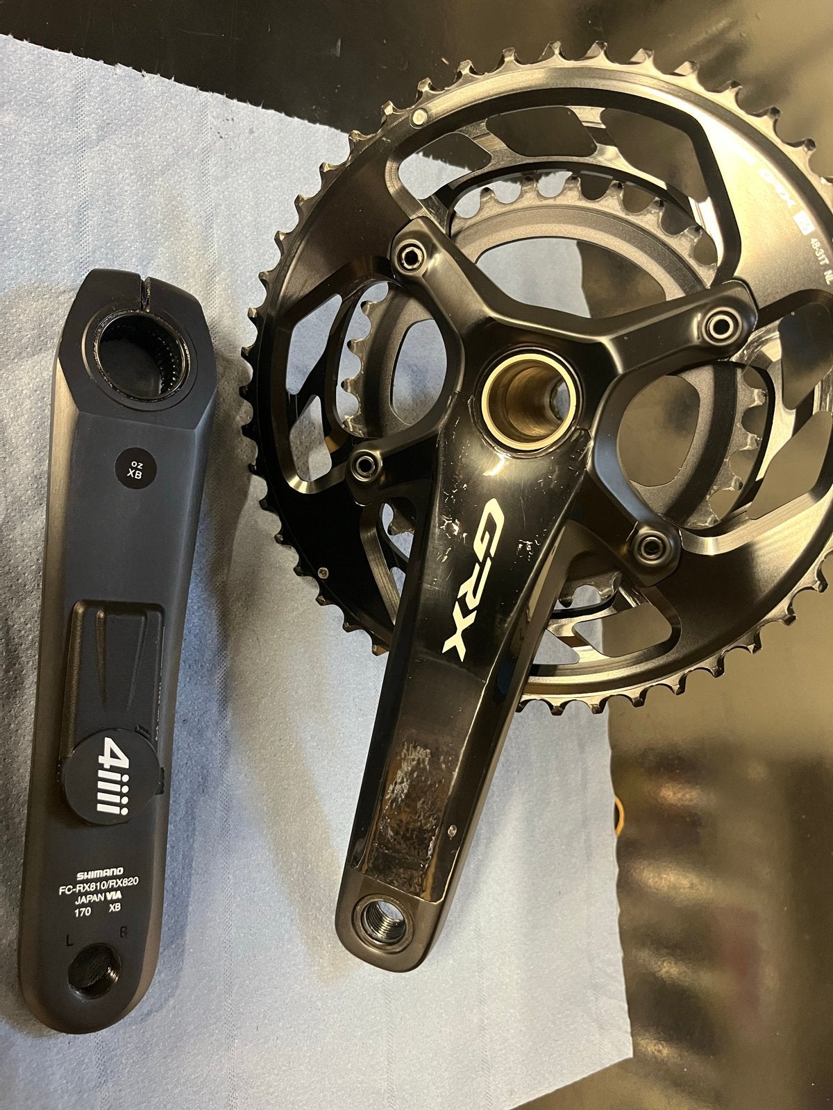 Shimano GRX 2x12 Crankstel met 4iiii Powermeter 170mm, Fietsen en Brommers, Fietsonderdelen, Crankstel of Pedalen, Ophalen of Verzenden