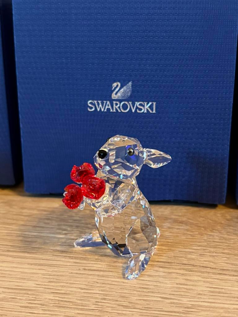 Swarovski konijn met Rozen, Verzamelen, Swarovski, Ophalen of Verzenden, Zo goed als nieuw, Figuurtje