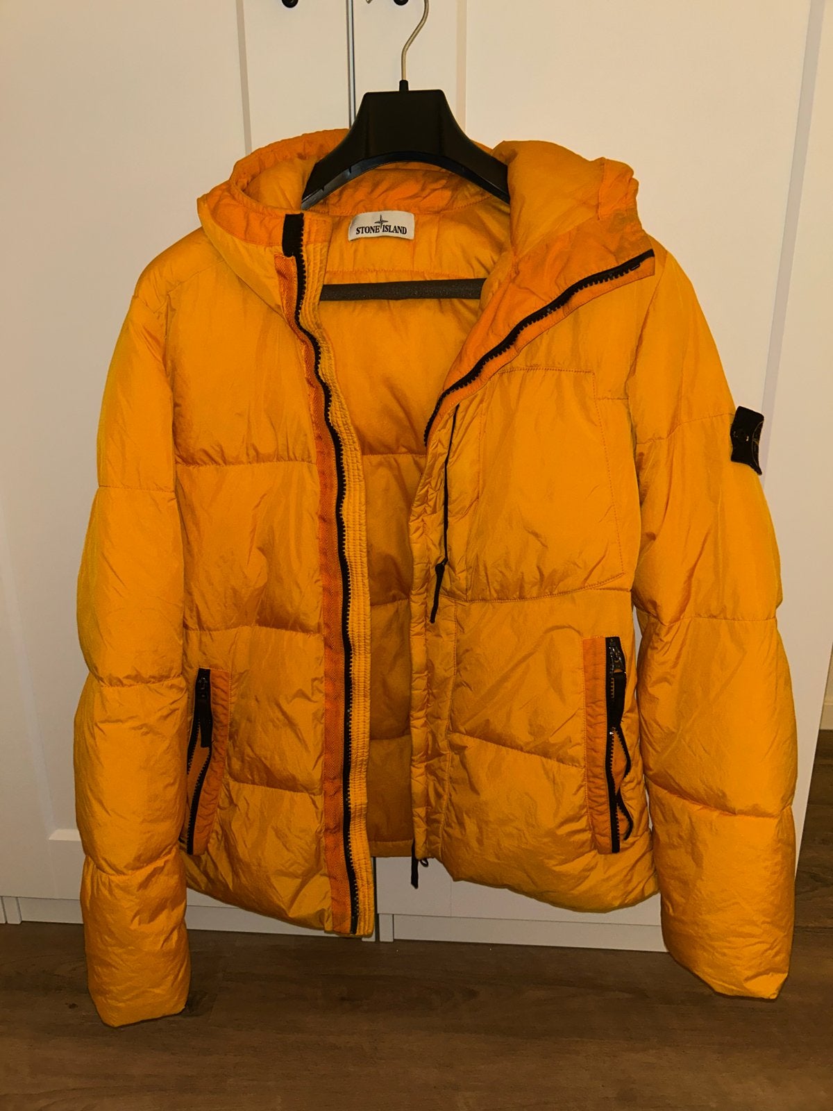 Stone Island Crinkle Reps donsjack - Oranje, Ophalen of Verzenden, Gedragen, Overige maten, Oranje