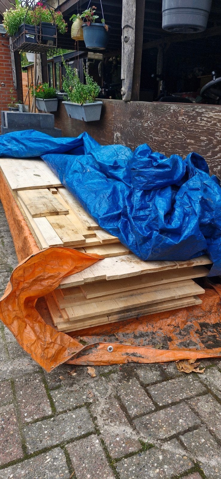 Timmerpannelen vuren houten planken, Doe-het-zelf en Verbouw, Hout en Planken, Ophalen, Gebruikt, Minder dan 25 mm, 200 tot 250 cm