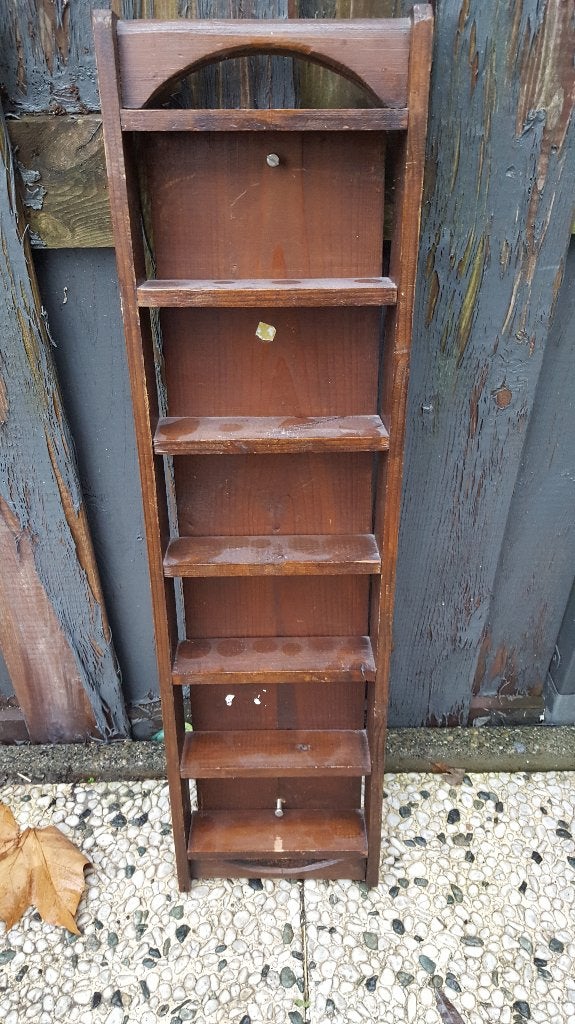 Antieke brocante steenmal, bruin, hout, 6 bakstenen. S5, Huis en Inrichting, Tweedehands verkoop, Tweedehands verkoop, Gebruikt