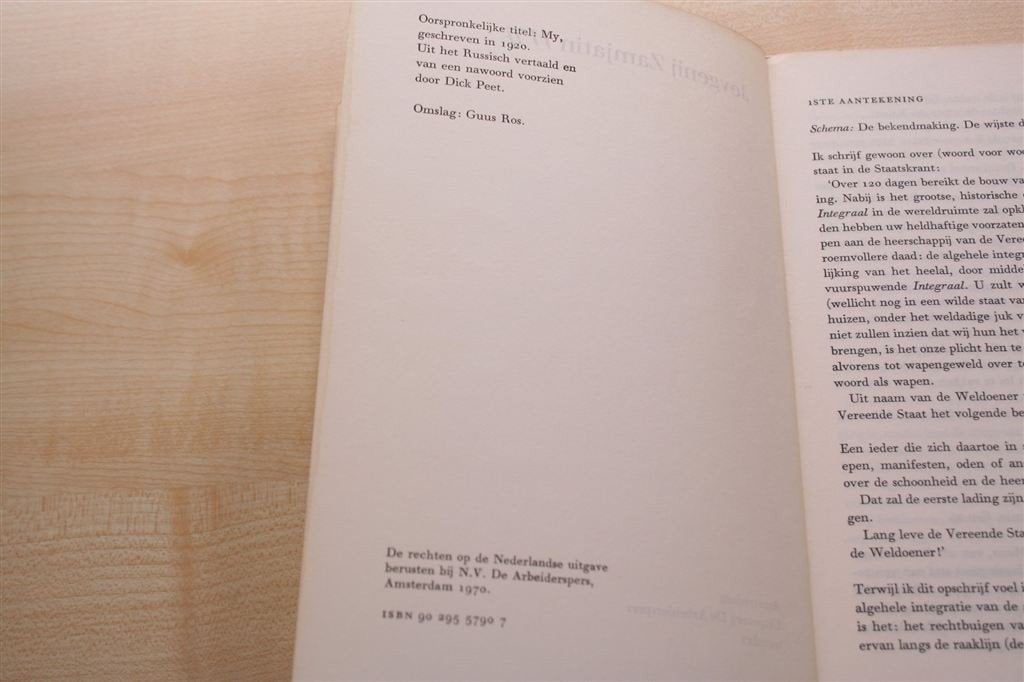 Wij — Evgenij Zamjatin — Voorloper van 1984, Ophalen of Verzenden, Gelezen