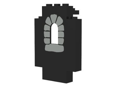 Lego Black Panel 2 x 5 x 6 Wall with Window with Window, Gebruikt, Lego, Ophalen of Verzenden, Losse stenen