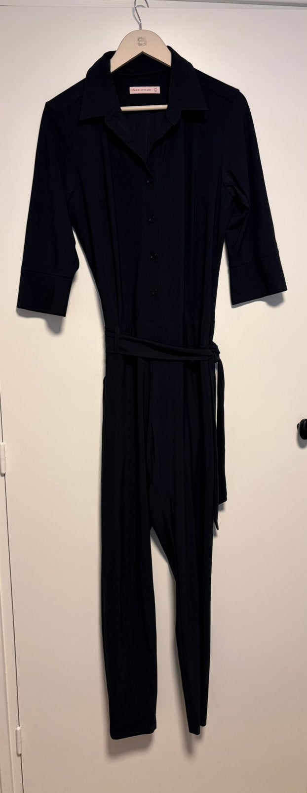 Donkerblauwe jumpsuit Studio Anneloes, maat M, Ophalen of Verzenden, Zo goed als nieuw, Maat 38/40 (M), Blauw
