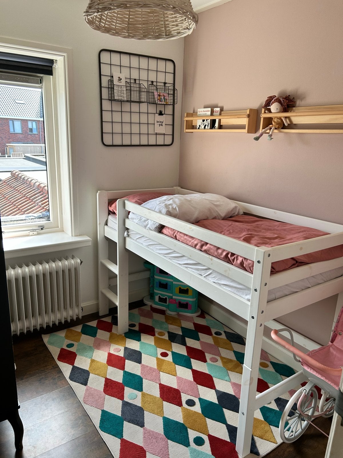 Kleuter/kindbed hoogslaper inclusief matras, Ophalen, Gebruikt, Hoogslaper, Minder dan 160 cm