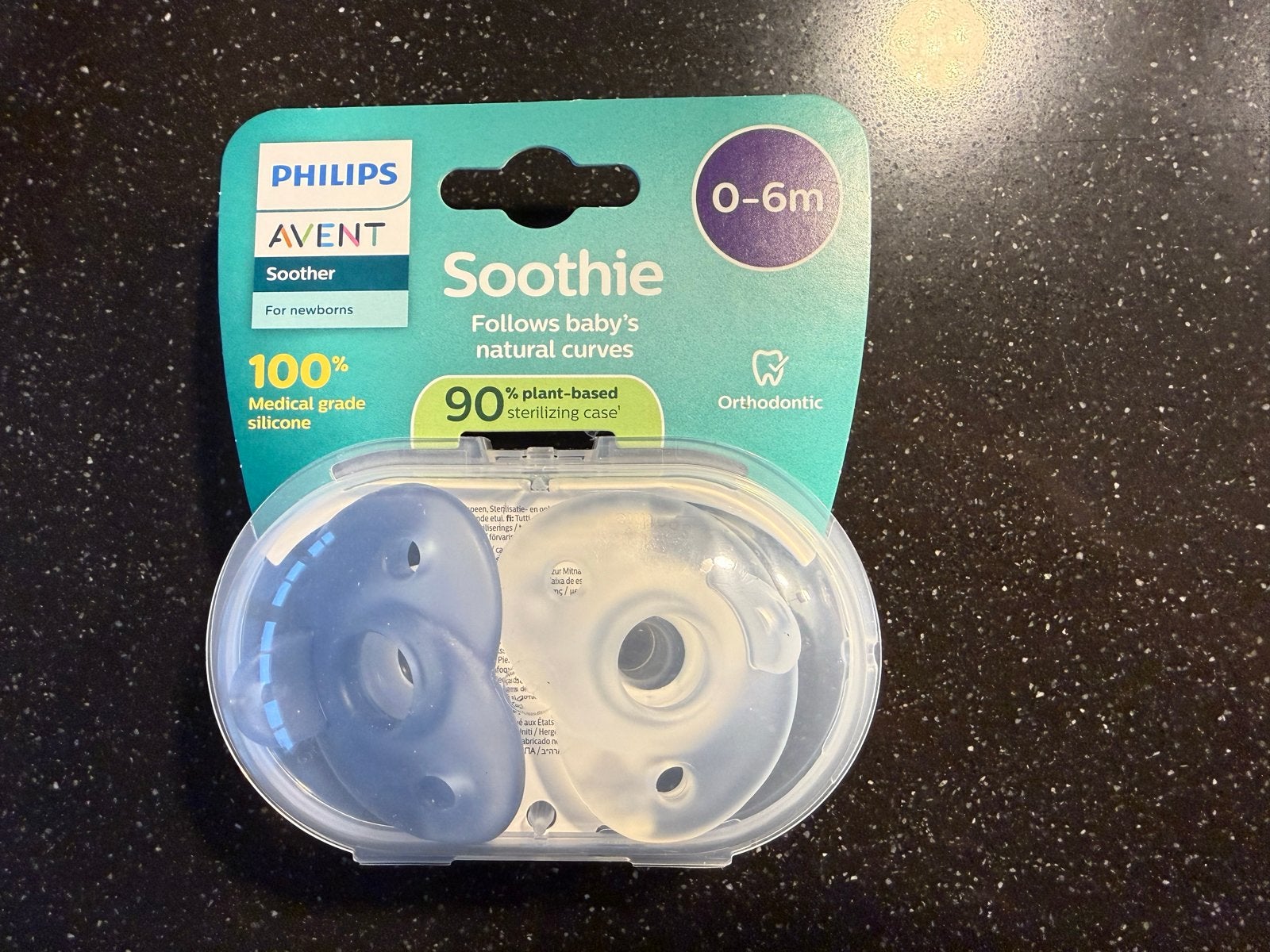 Philips Avent Soothie speen 0-6m (2 stuks), Ophalen of Verzenden, Zo goed als nieuw