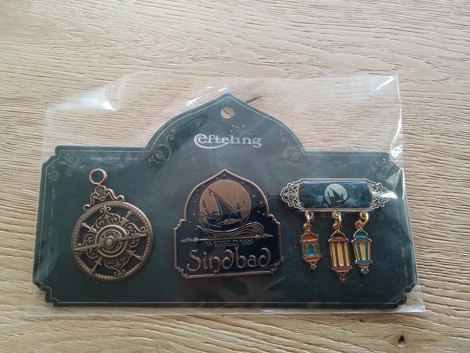 nieuwe efteling sinbad pin set, Verzamelen, Efteling, Ophalen of Verzenden, Nieuw, Button of Speldje