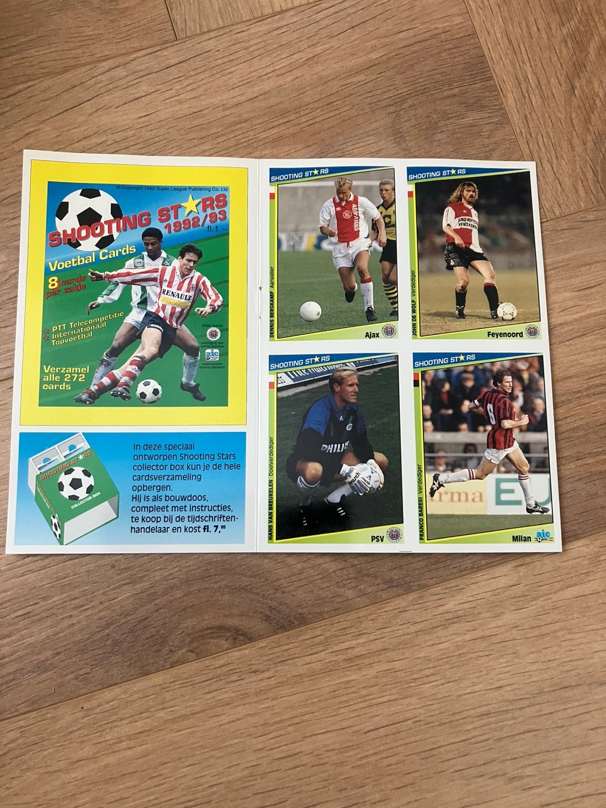 Shooting stars 1992-1993 panini like bergkamp ea, Ophalen of Verzenden, Zo goed als nieuw, Buitenlandse clubs, Poster, Plaatje of Sticker