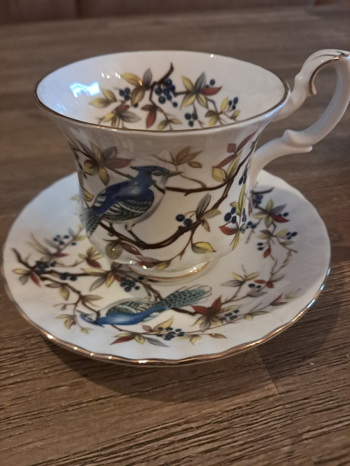 Royal Albert Woodland Series Blue Jay Kop en Schotel, Ophalen of Verzenden