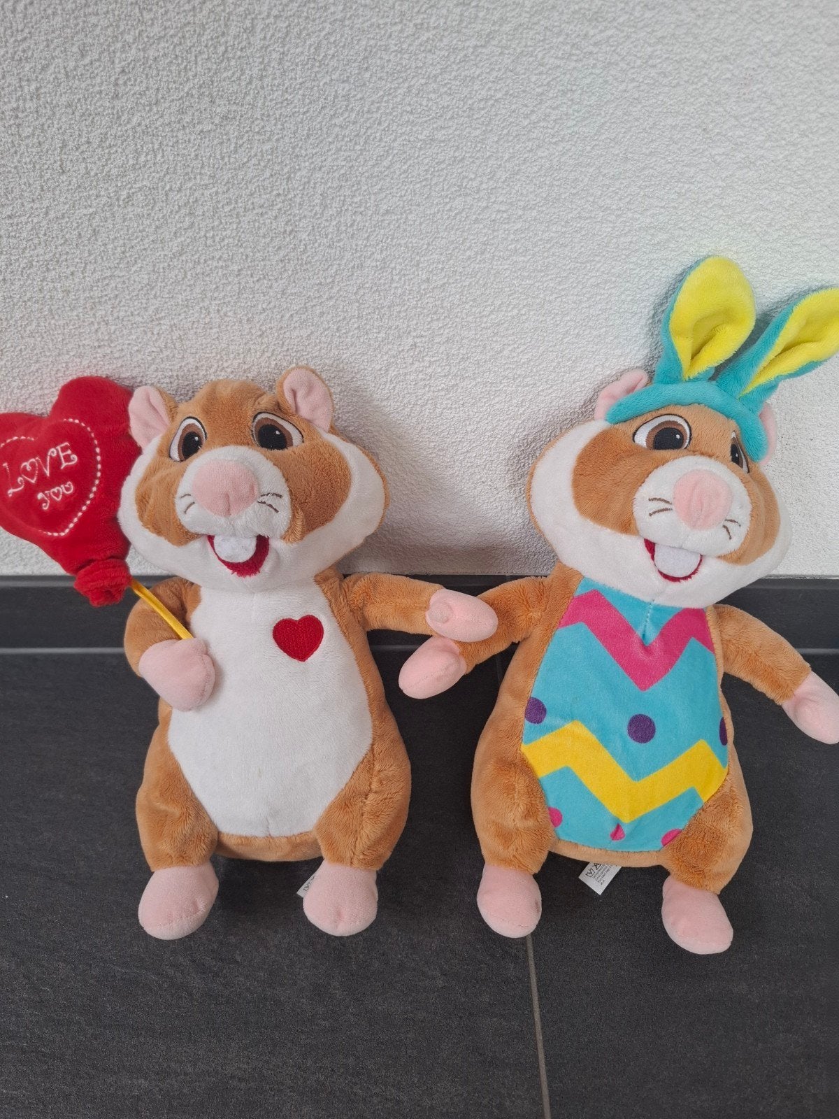 Set van 2 Hamster Knuffels: Liefde & Pasen, Hamster, Ophalen of Verzenden, Zo goed als nieuw, Middelgroot (20 tot 80 cm)