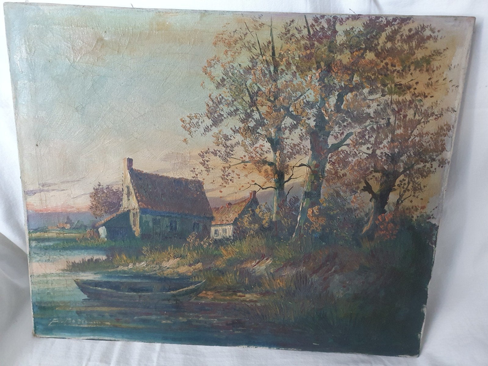 Olieverf schilderij, Ophalen of Verzenden