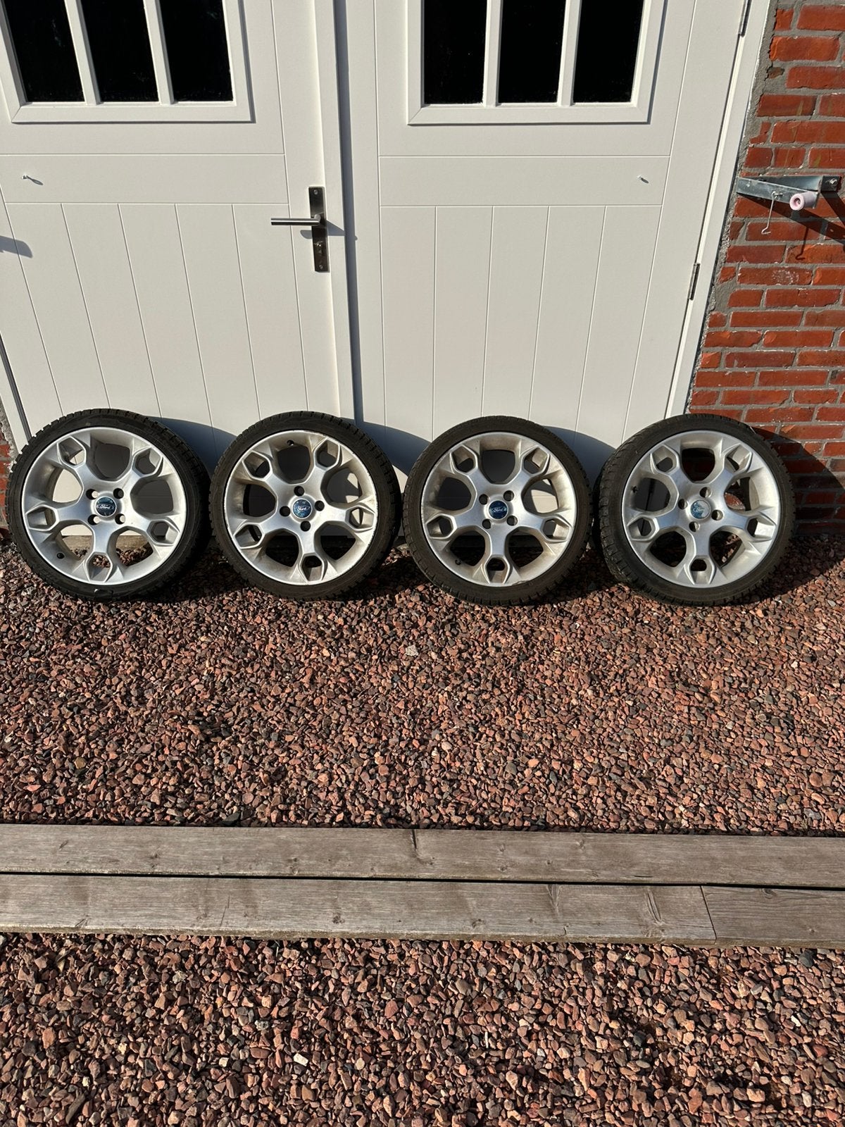 17 inch velgen met winterbanden, Ophalen, Gebruikt, Banden en Velgen, 17 inch