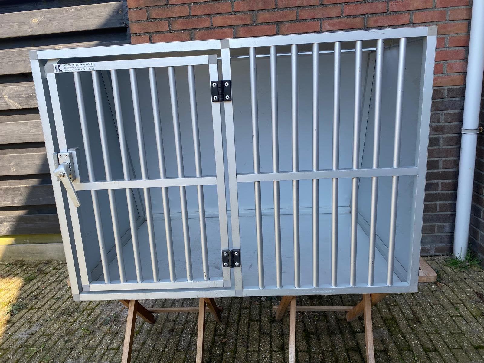 Autokennel/bench van Kelders Kooien, Dieren en Toebehoren, Ophalen, Zo goed als nieuw