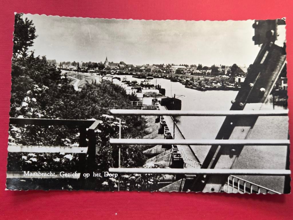 Maasbracht bij Echt Gezicht op het dorp met Haven, Ophalen of Verzenden, Voor 1920