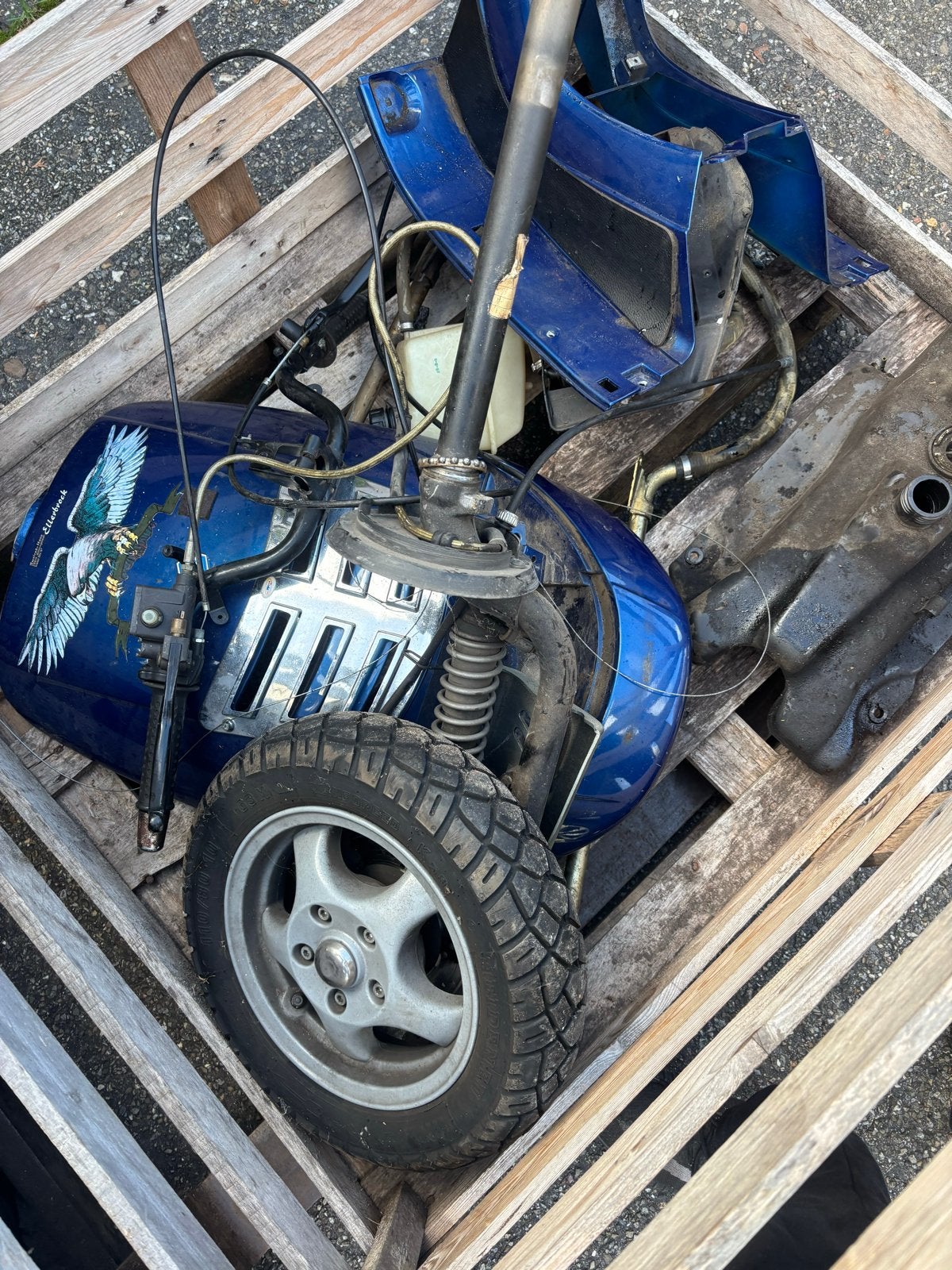 Hexagon 125/150/180 voorvork omlasbaar naar SP, Ophalen of Verzenden, Gebruikt, Overige typen, Piaggio