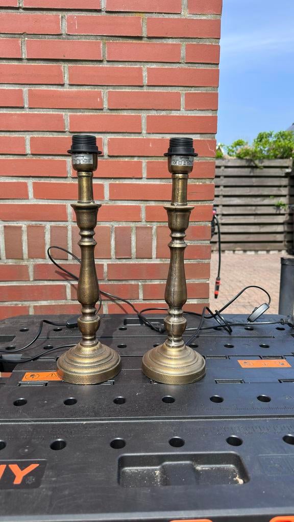 Light & Living lampvoeten metaal eventueel met kappen, Ophalen of Verzenden, Gebruikt, E27 (groot), Led-lamp