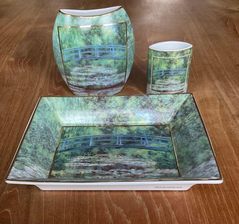 Monet Japanse brug tuin Giverny artis orbis Goebel porselein, Antiek en Kunst, Antiek | Porselein, Ophalen of Verzenden