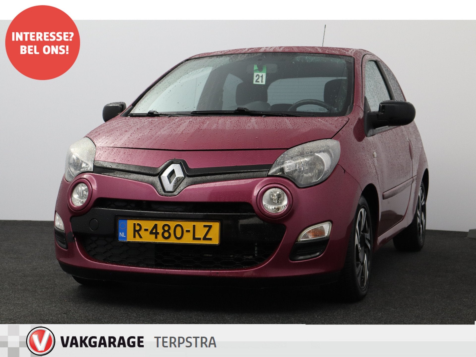 Renault Twingo 1.2 16V Authentique/ D-Riem verv: 93.000 KM!/, Auto's, Voorwielaandrijving, Gebruikt, Zwart, 4 stoelen