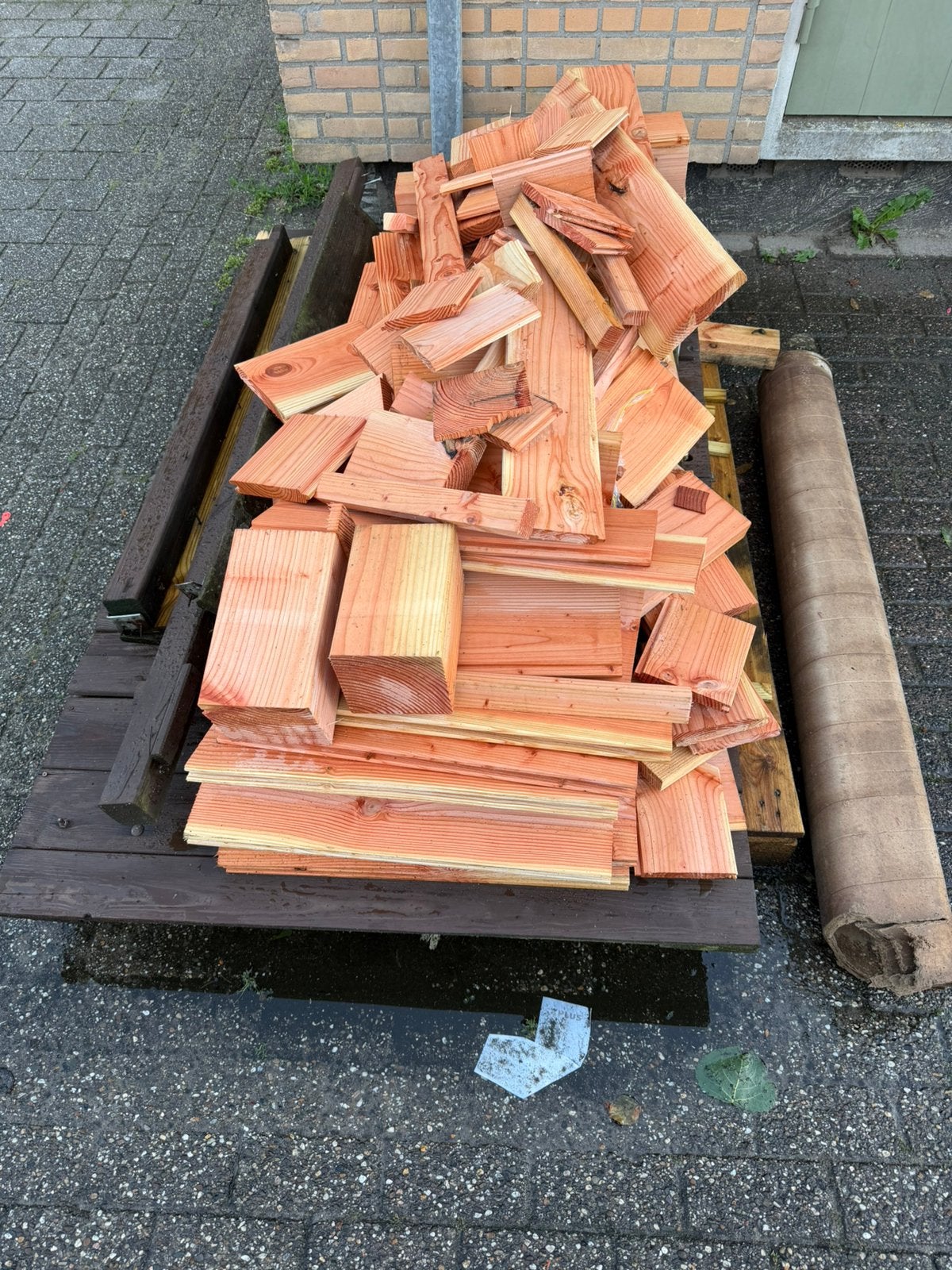 Douglas hout resten, Tuin en Terras, Haardhout, Minder dan 3 m³, Ophalen