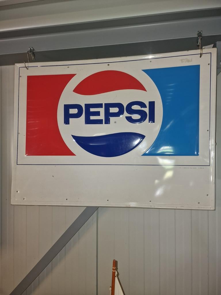 Pepsi emaille  1971, Verzamelen, Merken en Reclamevoorwerpen, Ophalen, Gebruikt, Reclamebord