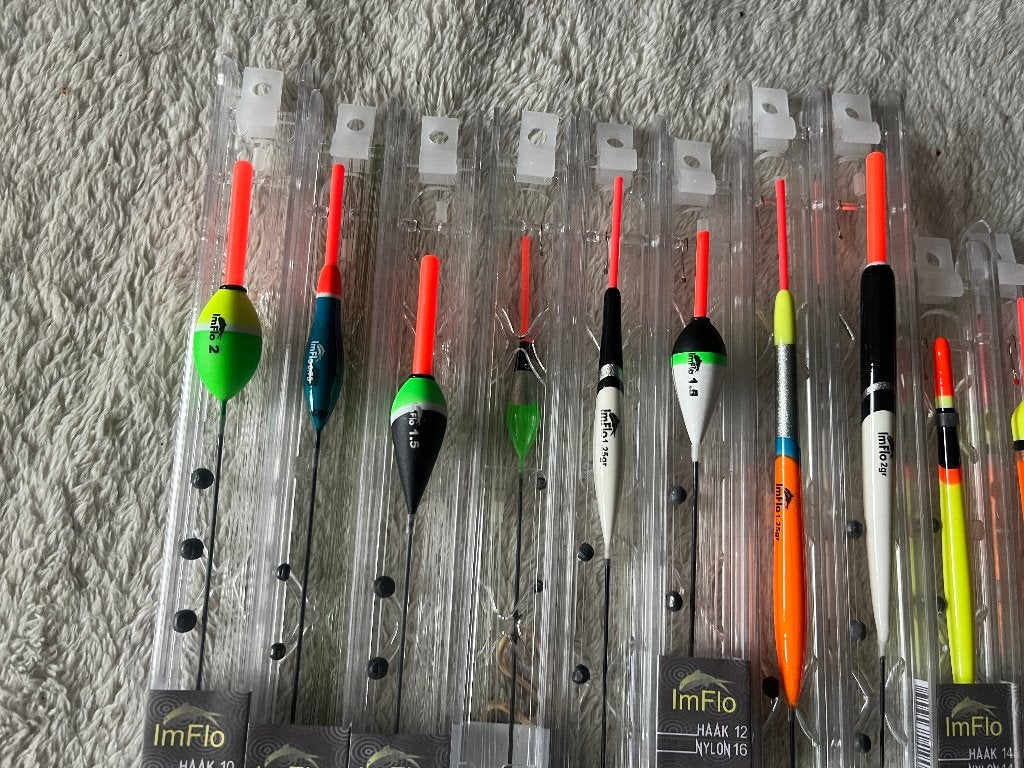 adv 333 / NIEUW mixset 14 dobbertuigjes IMFLO, Ophalen of Verzenden, Nieuw, Dobber of Lood