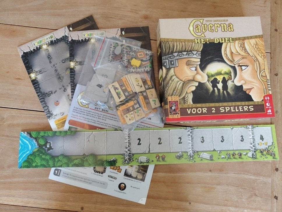Caverna: Het Duel - Strategisch bordspel voor 2 spelers, Een of twee spelers, Ophalen, Zo goed als nieuw, Uwe Rosenberg