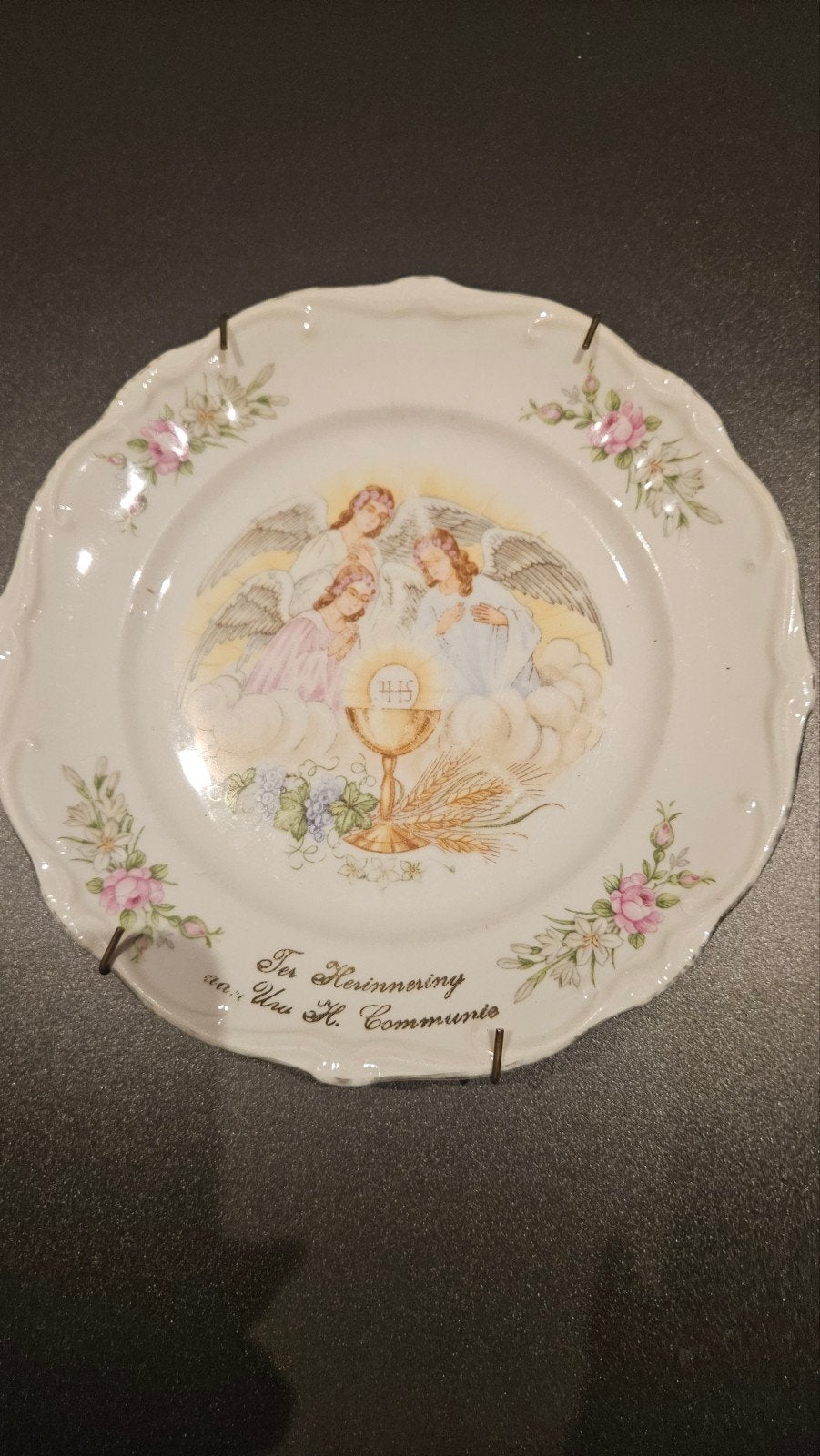 Bavaria wandbord - Ter Herinnering aan Uw H. Communie, Antiek en Kunst, Ophalen of Verzenden